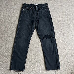 Women’s Black Distressed Jeans